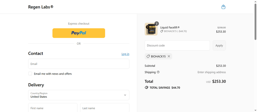 Regen Labs Coupon Code - Enjoy 15% Off